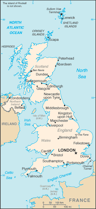 UK Map - CIA
        Factbook