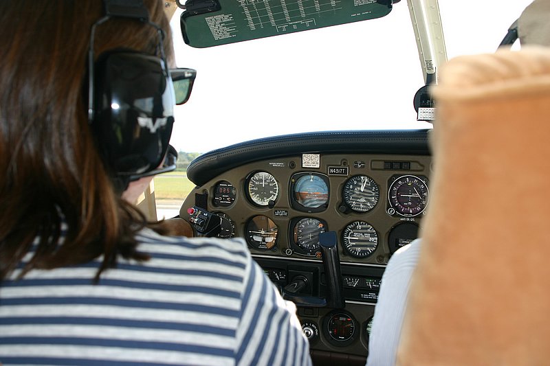 Jen before takeoff